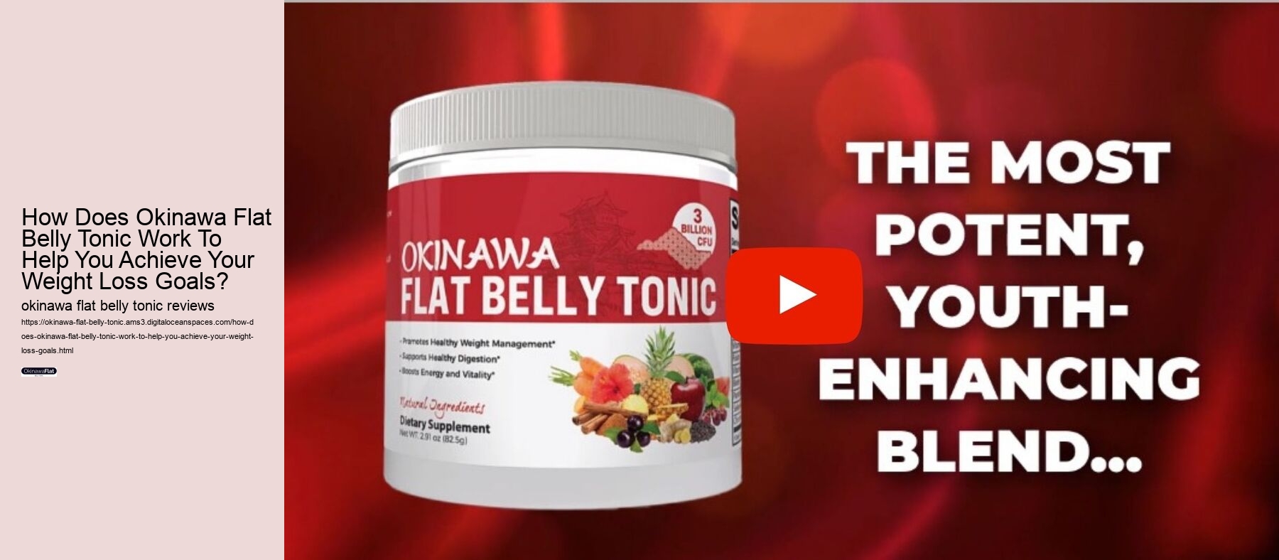 How Does Okinawa Flat Belly Tonic Work To Help You Achieve Your Weight Loss Goals? 