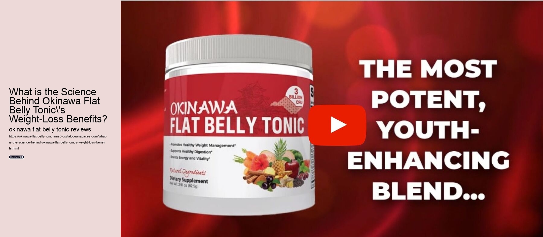 What is the Science Behind Okinawa Flat Belly Tonic's Weight-Loss Benefits? 